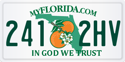 FL license plate 2412HV