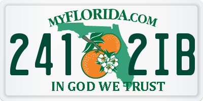 FL license plate 2412IB