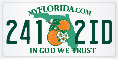 FL license plate 2412ID