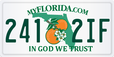 FL license plate 2412IF