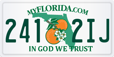 FL license plate 2412IJ