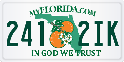 FL license plate 2412IK