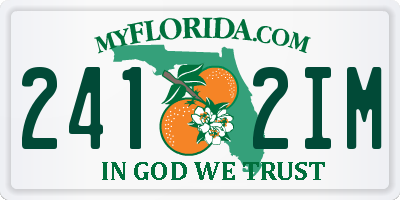 FL license plate 2412IM
