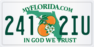 FL license plate 2412IU