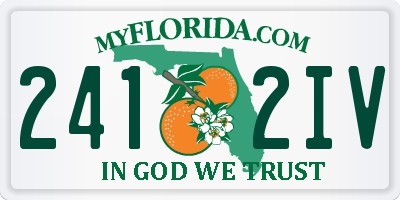 FL license plate 2412IV