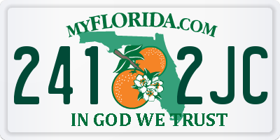 FL license plate 2412JC