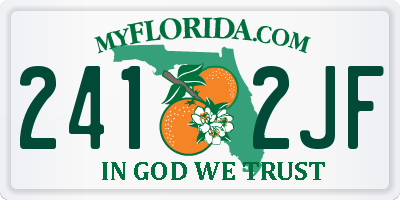 FL license plate 2412JF