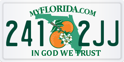 FL license plate 2412JJ