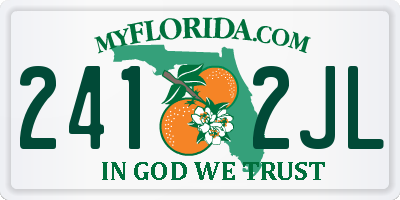 FL license plate 2412JL