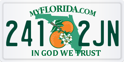 FL license plate 2412JN