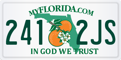 FL license plate 2412JS