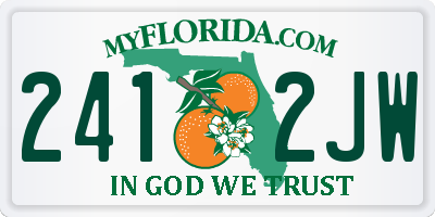 FL license plate 2412JW