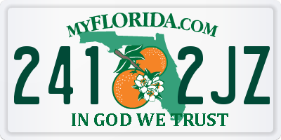 FL license plate 2412JZ