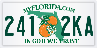 FL license plate 2412KA