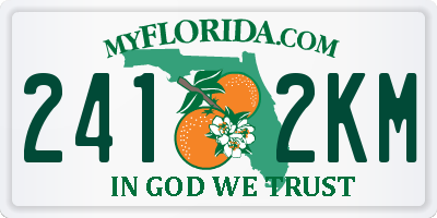 FL license plate 2412KM