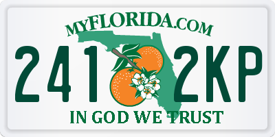 FL license plate 2412KP