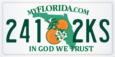 FL license plate 2412KS