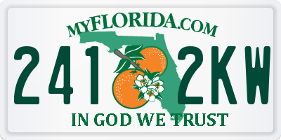 FL license plate 2412KW