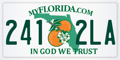 FL license plate 2412LA