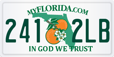 FL license plate 2412LB