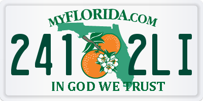 FL license plate 2412LI