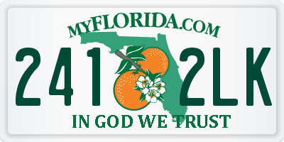 FL license plate 2412LK