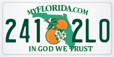 FL license plate 2412LO