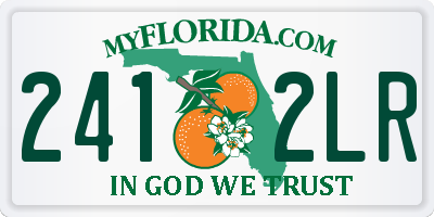 FL license plate 2412LR