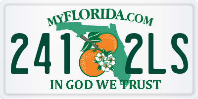 FL license plate 2412LS