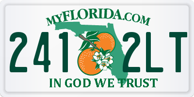 FL license plate 2412LT