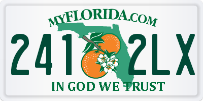 FL license plate 2412LX