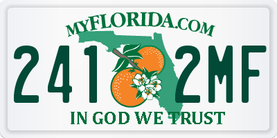 FL license plate 2412MF