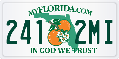 FL license plate 2412MI