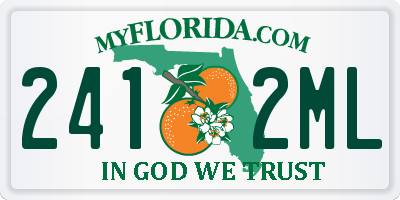 FL license plate 2412ML