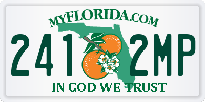 FL license plate 2412MP