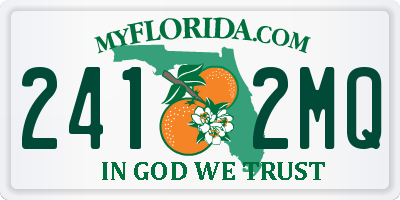 FL license plate 2412MQ