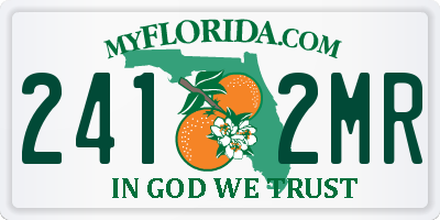 FL license plate 2412MR