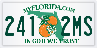 FL license plate 2412MS