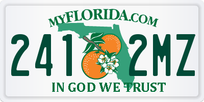 FL license plate 2412MZ