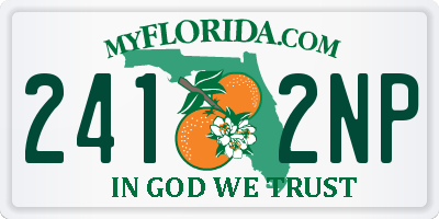 FL license plate 2412NP