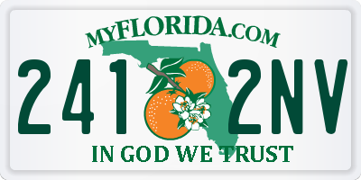 FL license plate 2412NV
