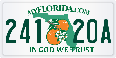 FL license plate 2412OA