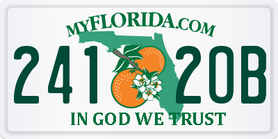 FL license plate 2412OB