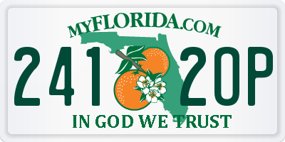 FL license plate 2412OP
