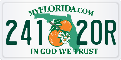 FL license plate 2412OR