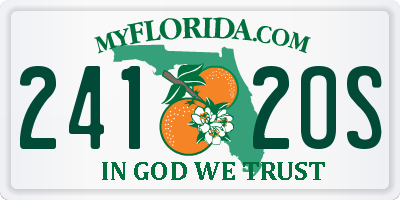 FL license plate 2412OS