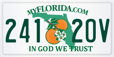 FL license plate 2412OV
