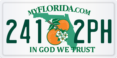 FL license plate 2412PH