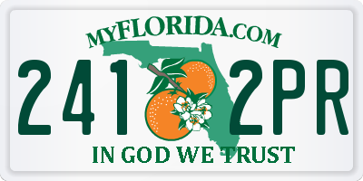 FL license plate 2412PR