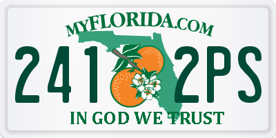 FL license plate 2412PS